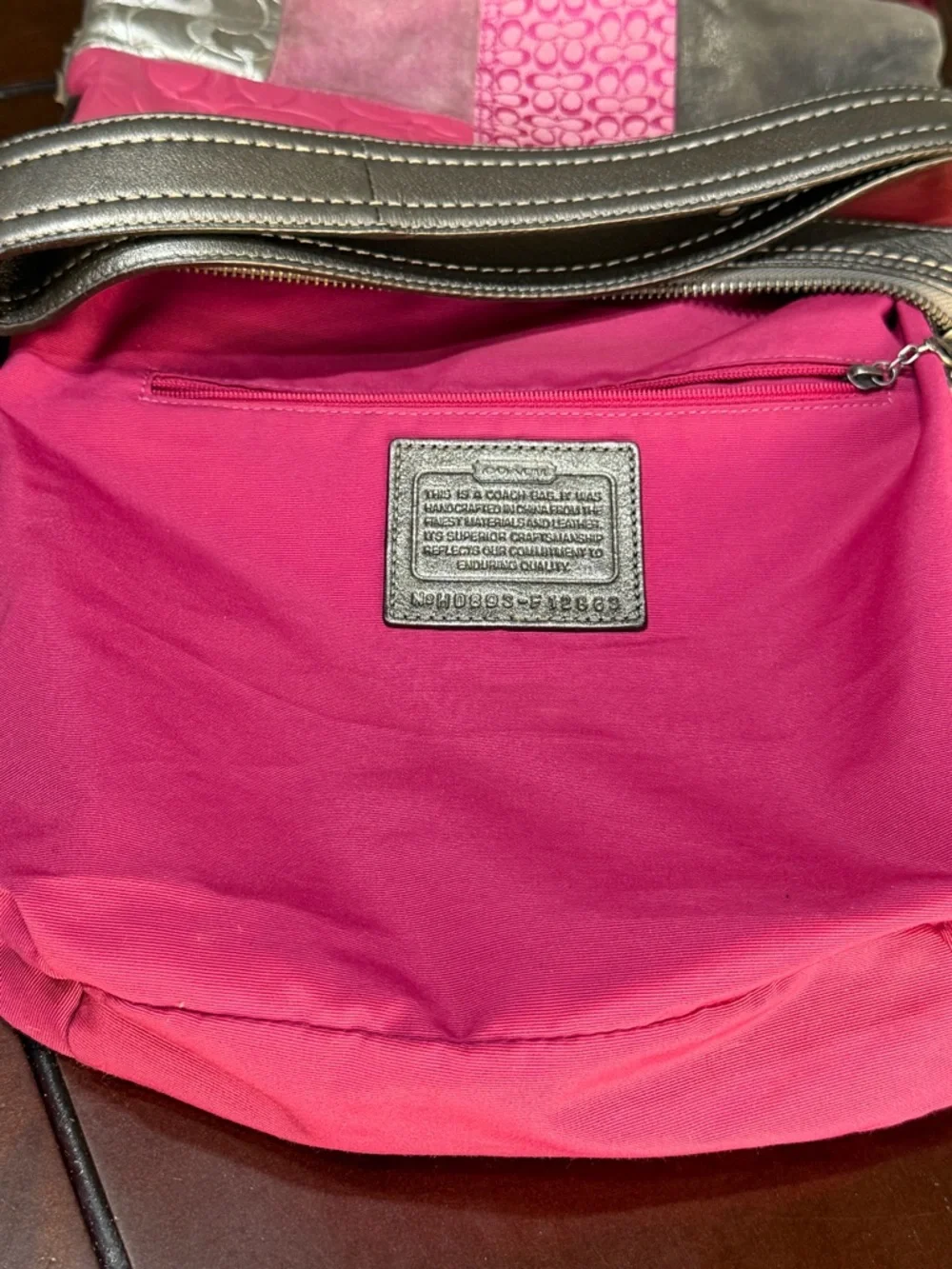Coach Pink Soho SIgnature Canvas
Patchwork PINk Shoulder Bag - Picture 8 of 15